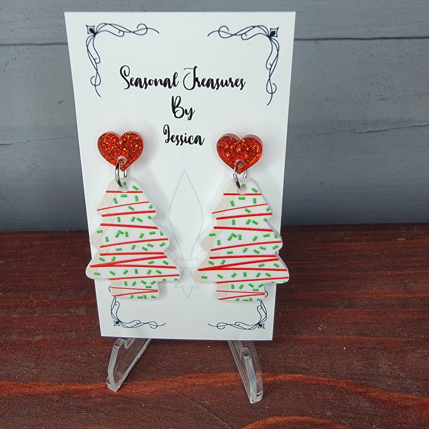 Christmas Cake Earrings