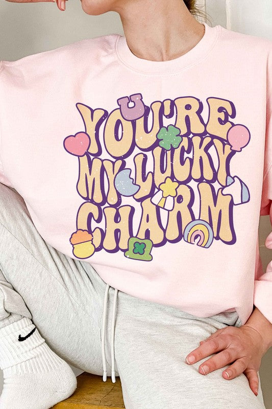LUCKY CHARM ST PATRICKS OVERSIZED SWEATSHIRT