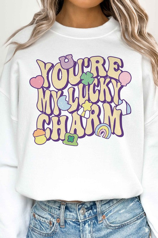 LUCKY CHARM ST PATRICKS OVERSIZED SWEATSHIRT