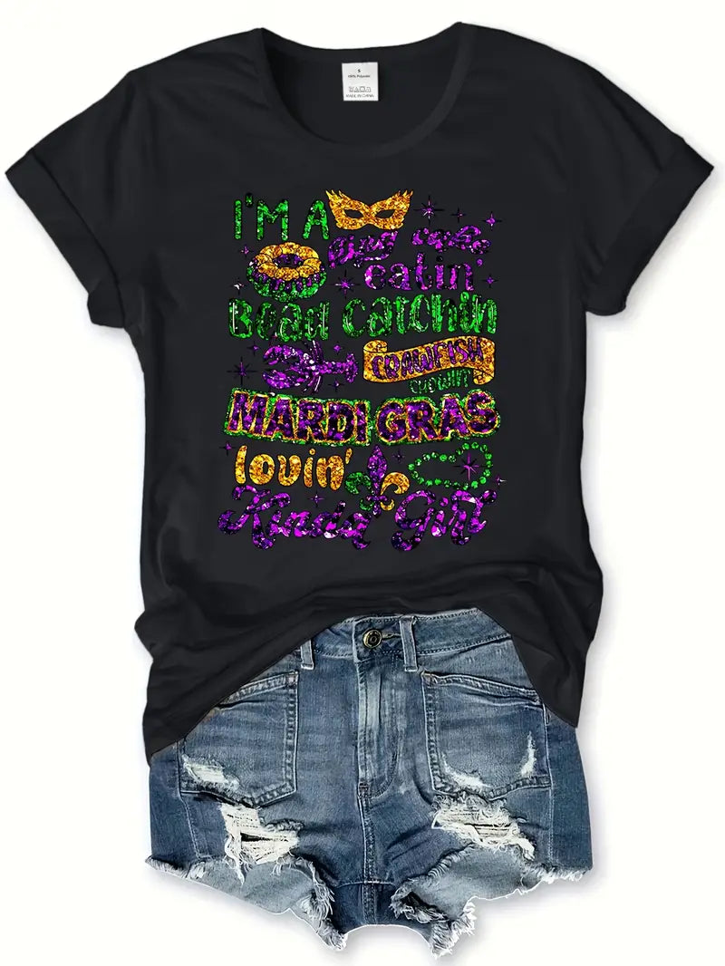 Mardi Gras Women's Short Sleeve Shirt