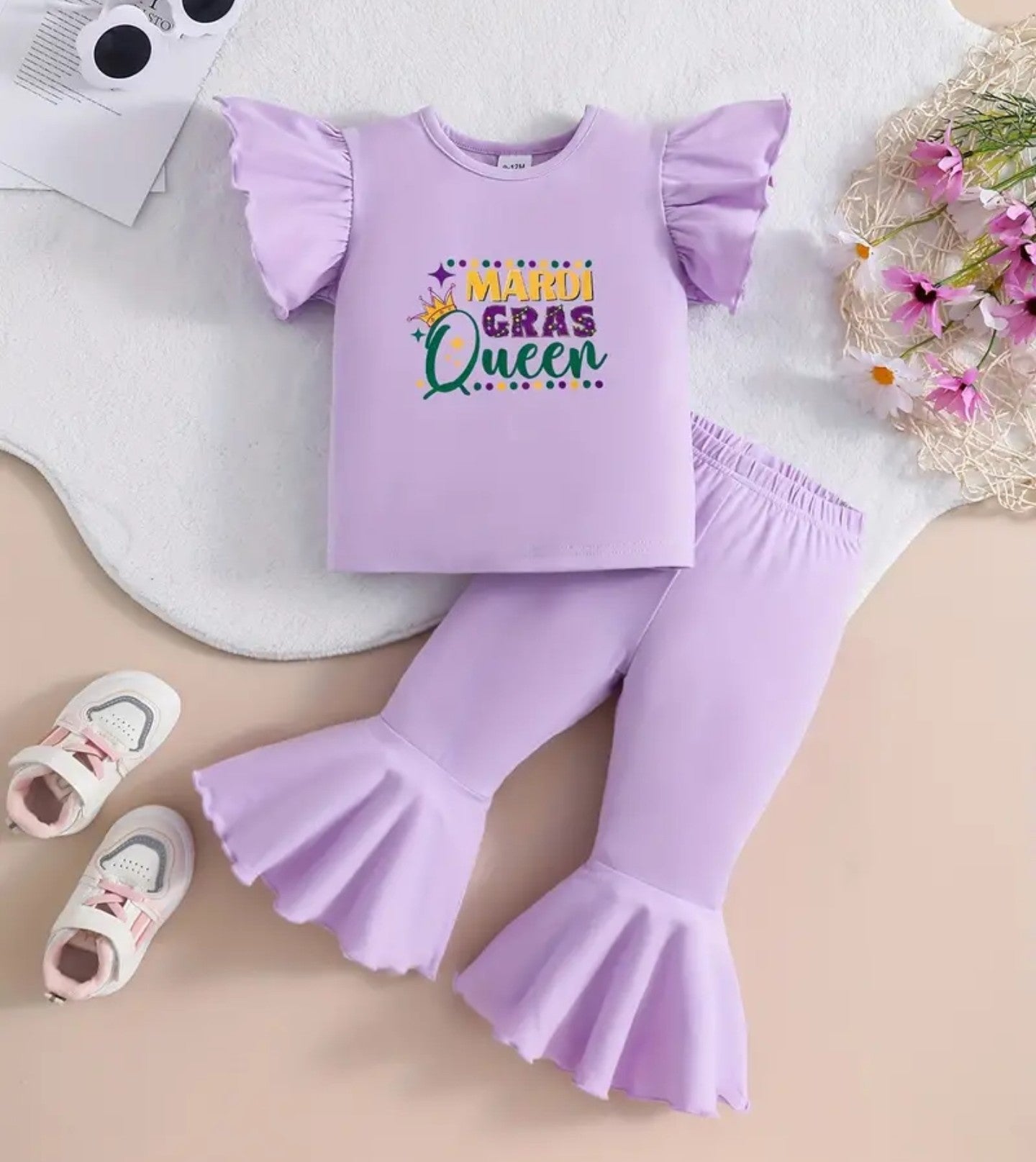 Mardi Gras Queen Baby Girls Outfit
