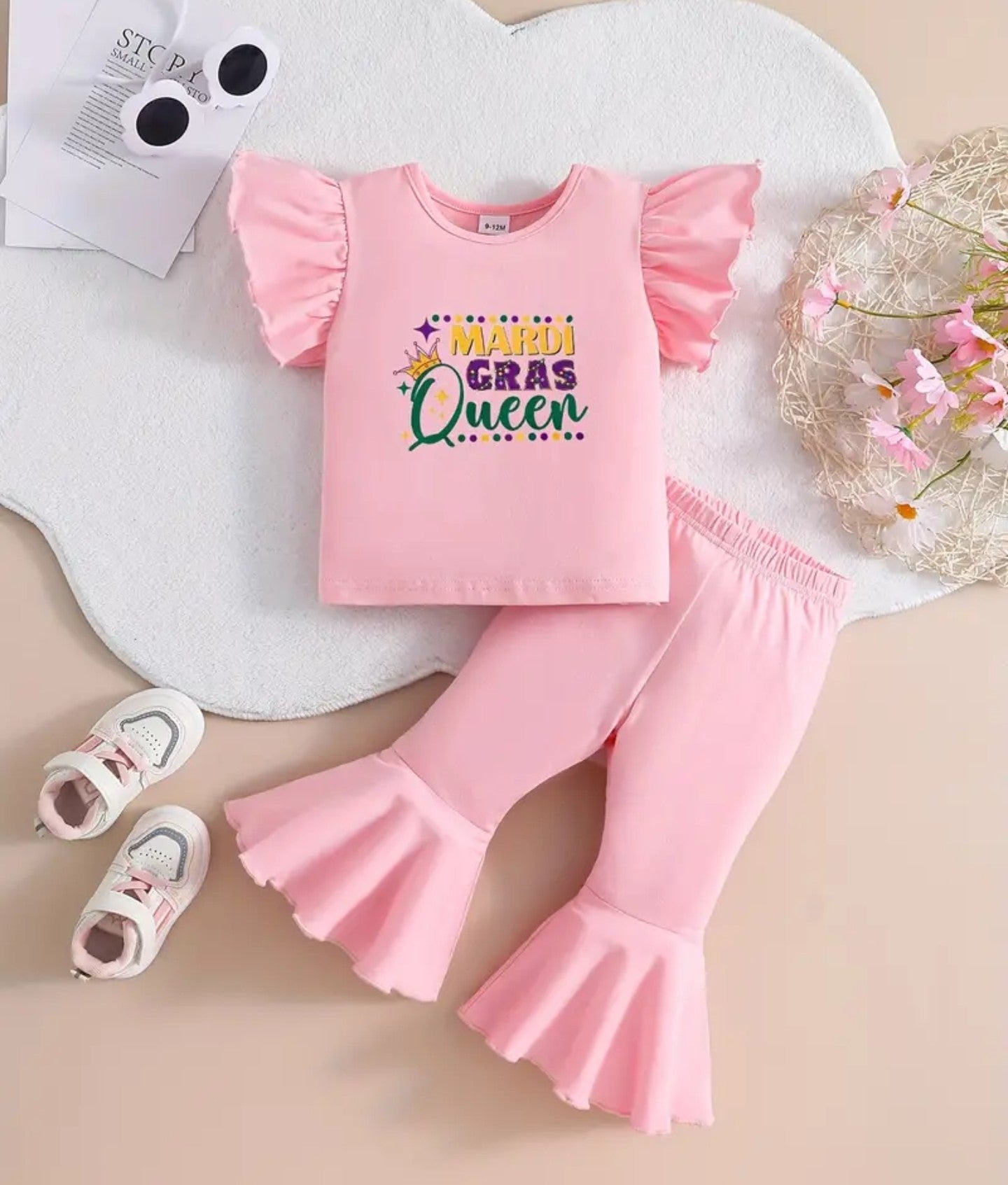 Mardi Gras Queen Baby Girls Outfit