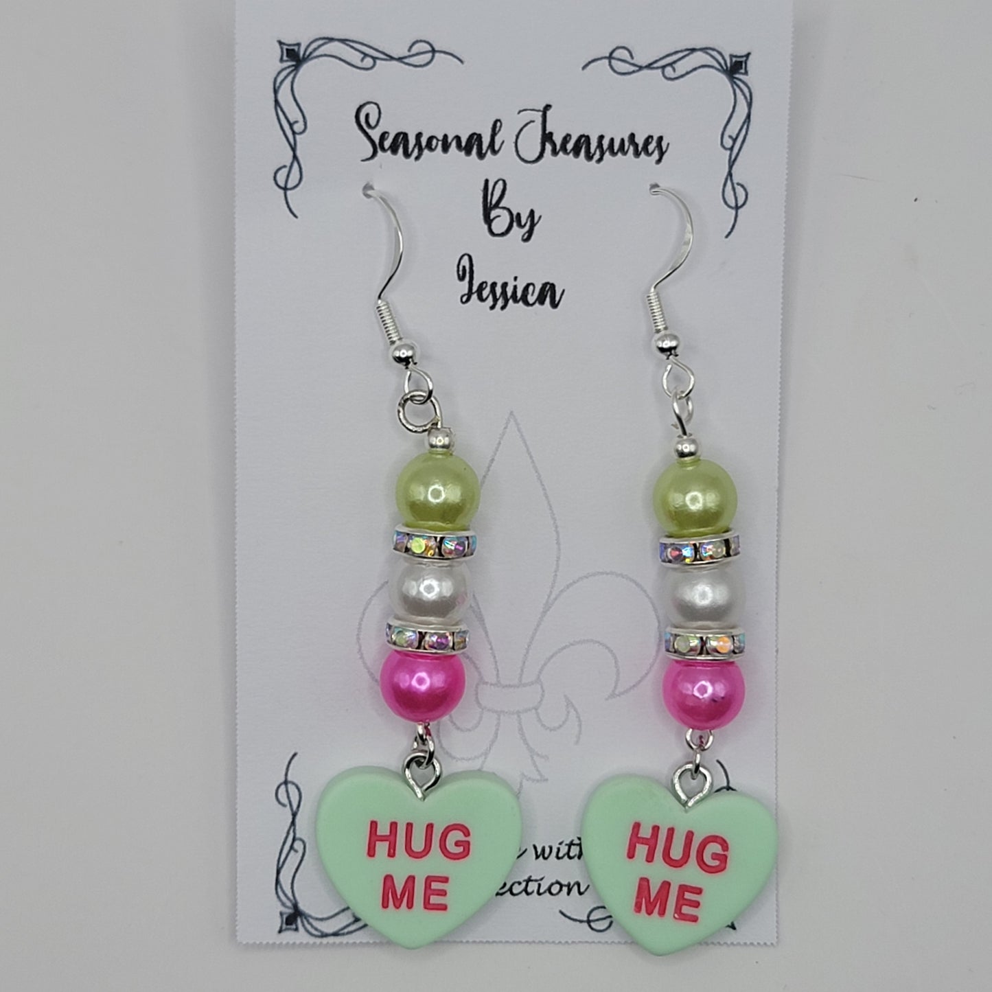 Valentine's Day Handmade Candy Heart Earrings