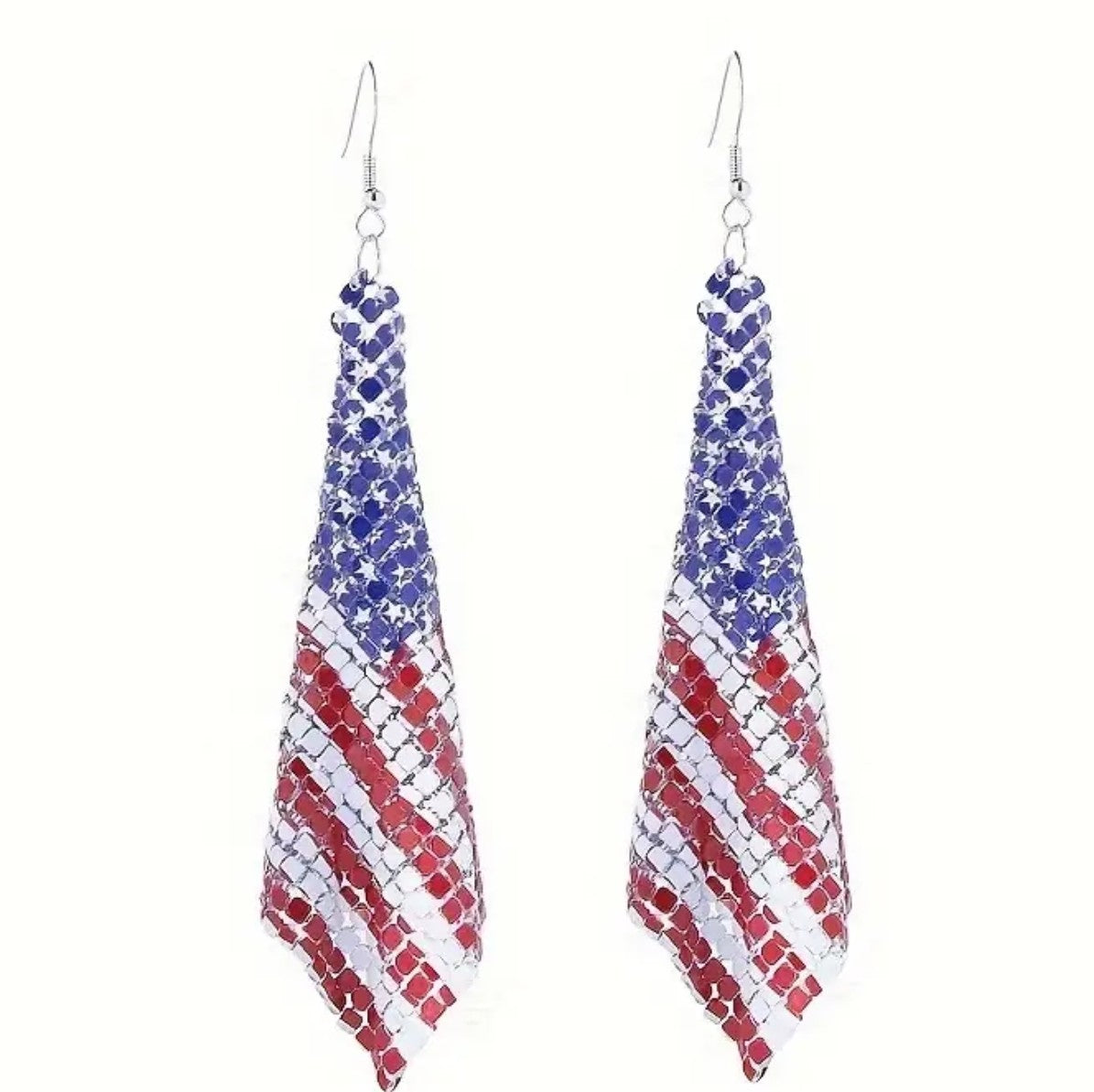 4th of July American Flag Earrings