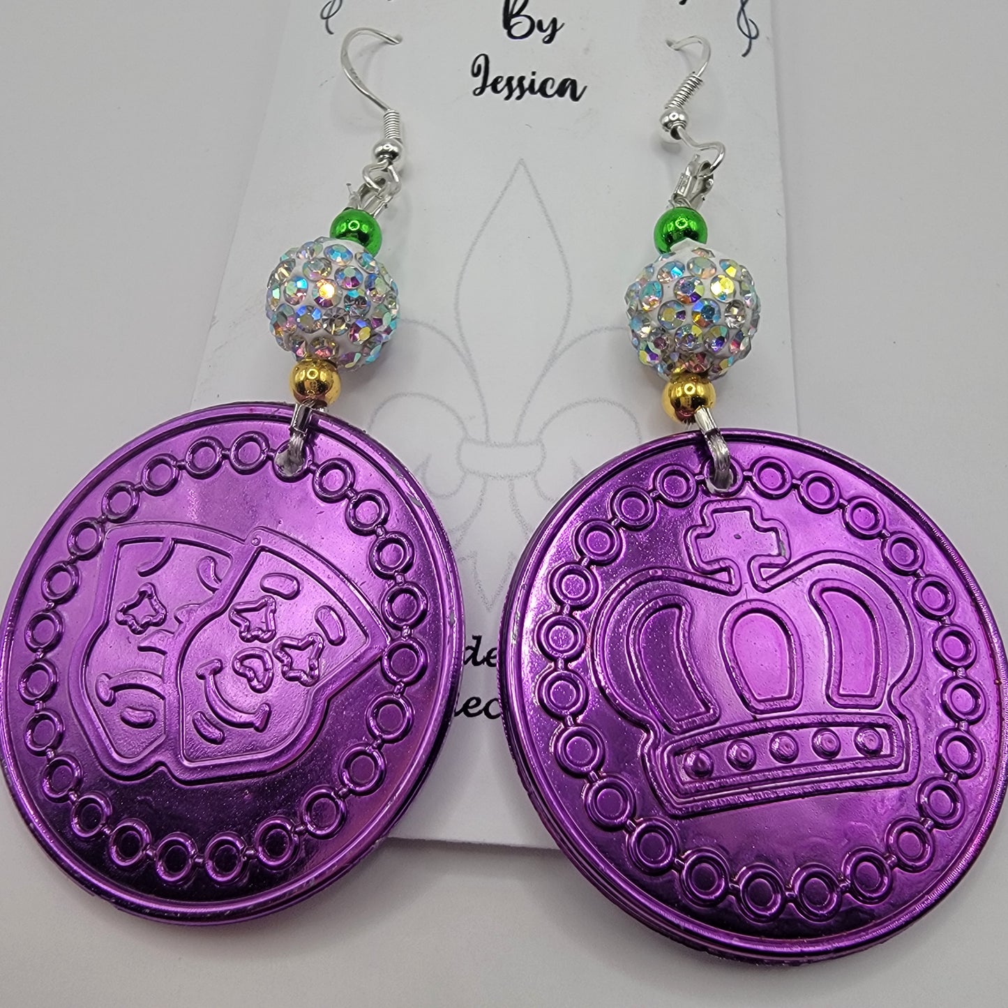 Handmade Doubloon Dangle Earrings