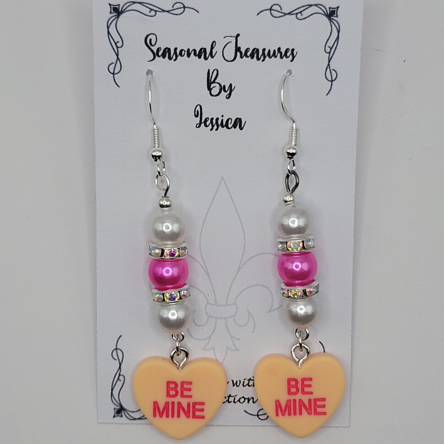 Valentine's Day Handmade Candy Heart Earrings