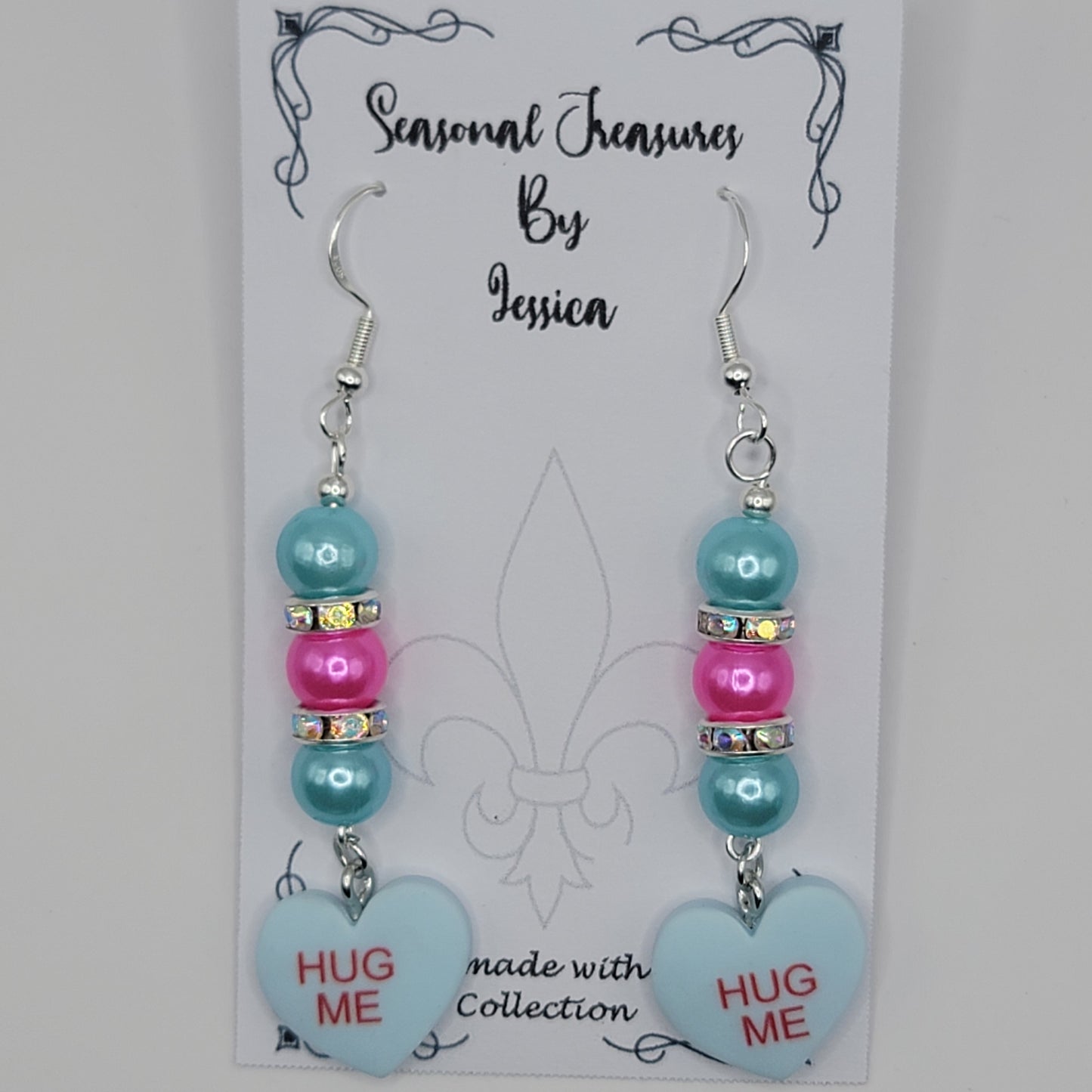 Valentine's Day Handmade Candy Heart Earrings