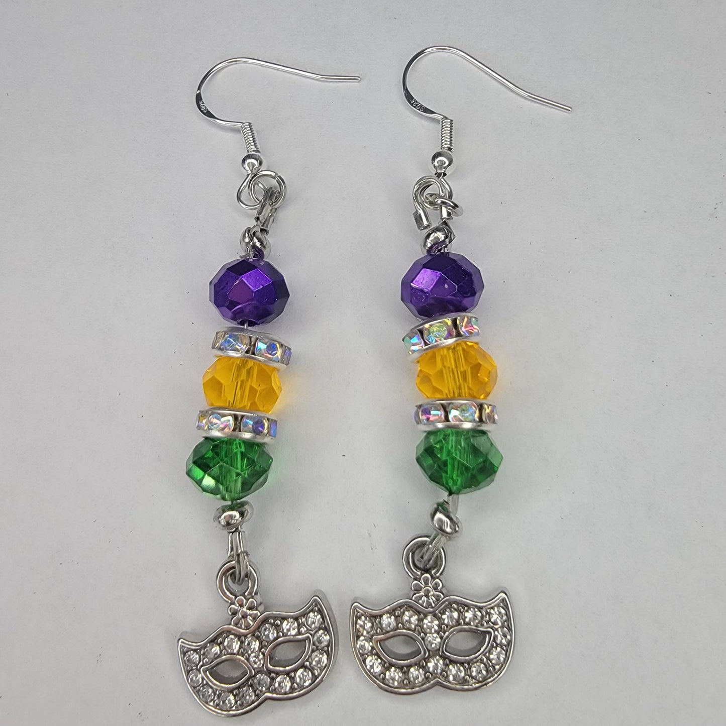 Handmade Mardi Gras Mask Earrings