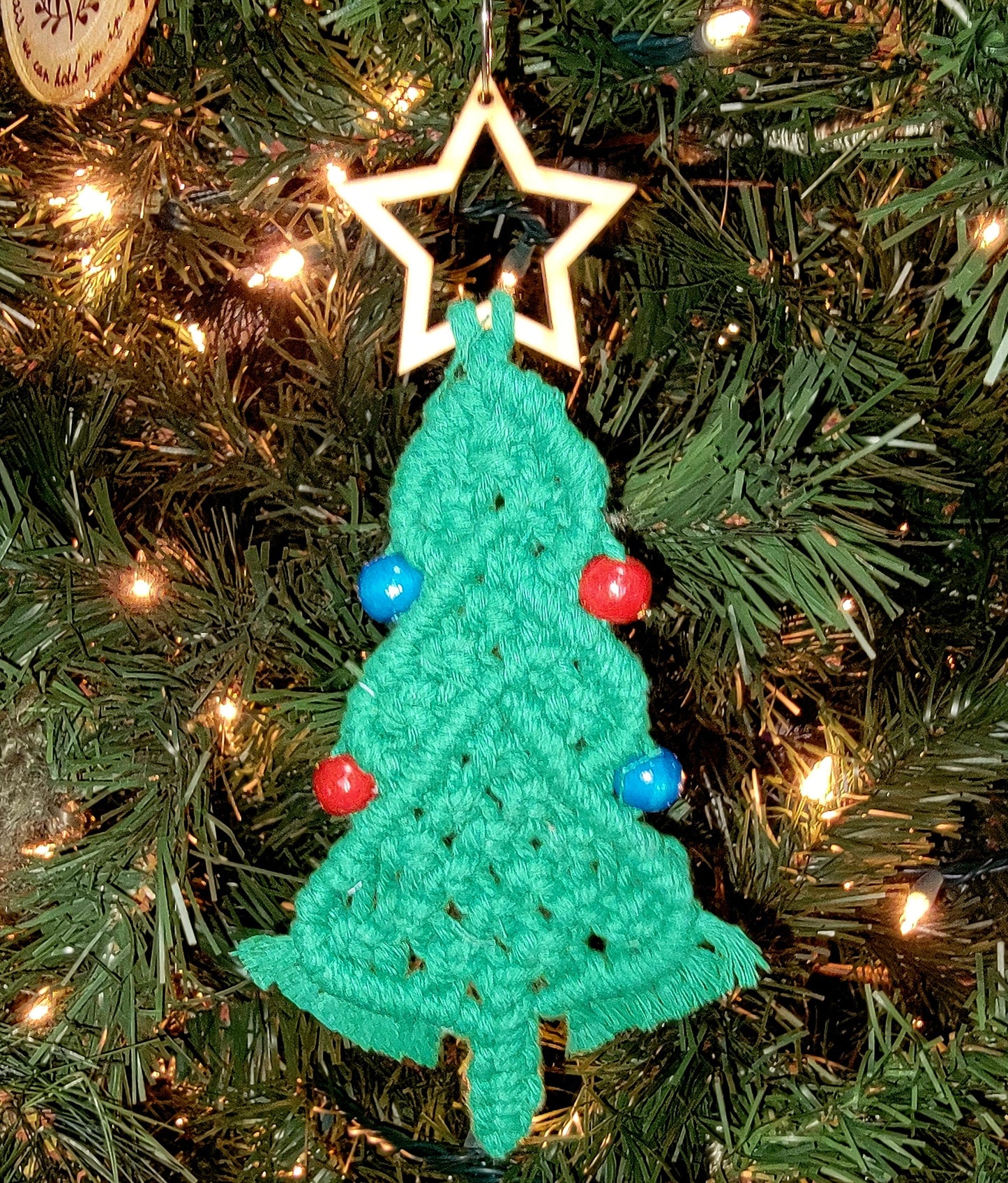 Handmade Macrame Christmas Tree Ornament