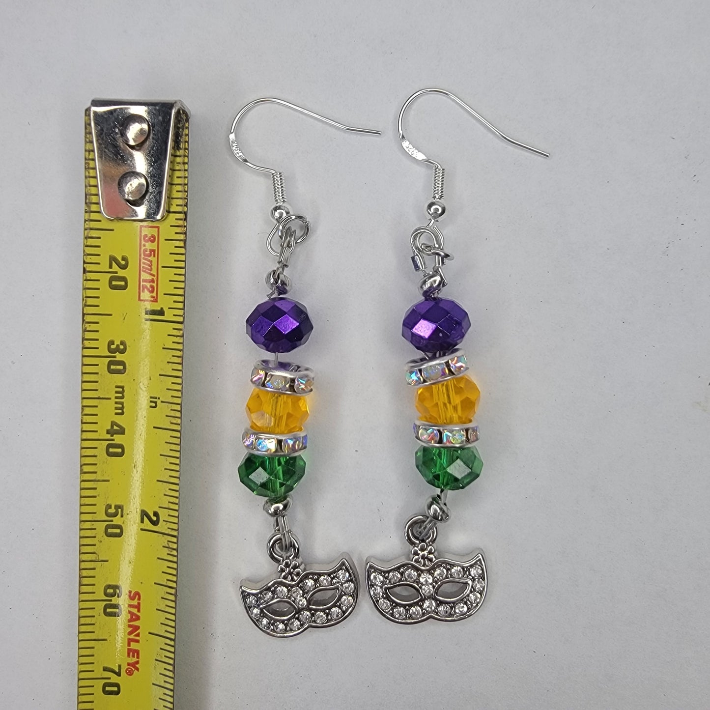 Handmade Mardi Gras Mask Earrings