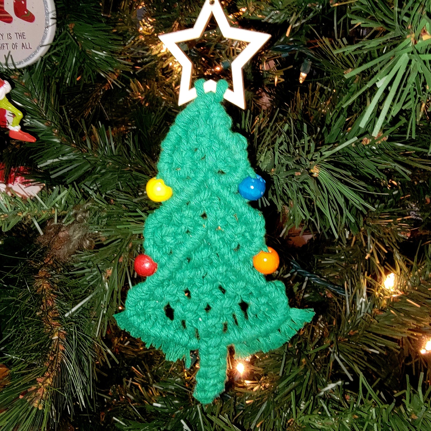 Handmade Macrame Christmas Tree Ornament