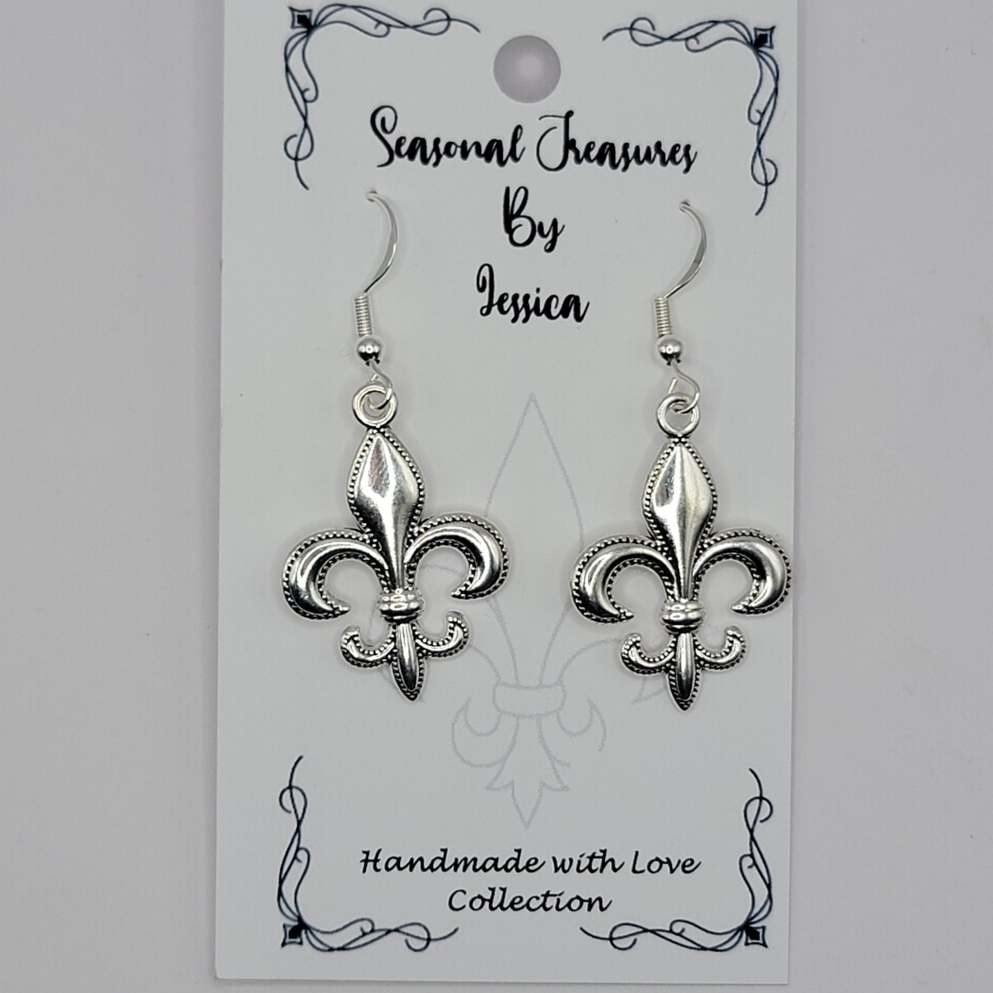 Fleur de Lis Dangle Earrings