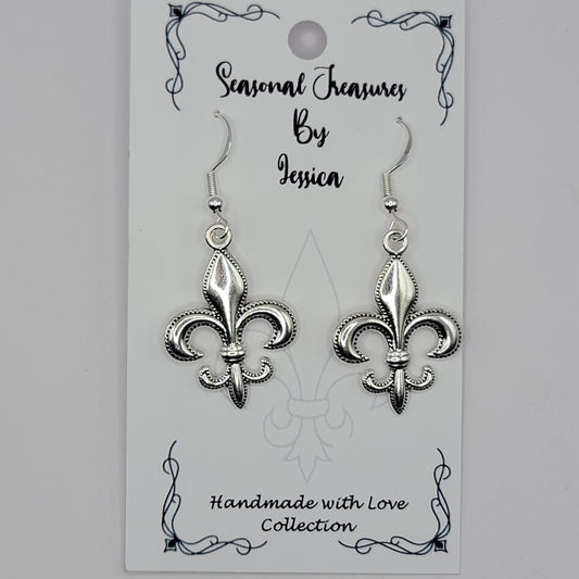 Fleur de Lis Dangle Earrings
