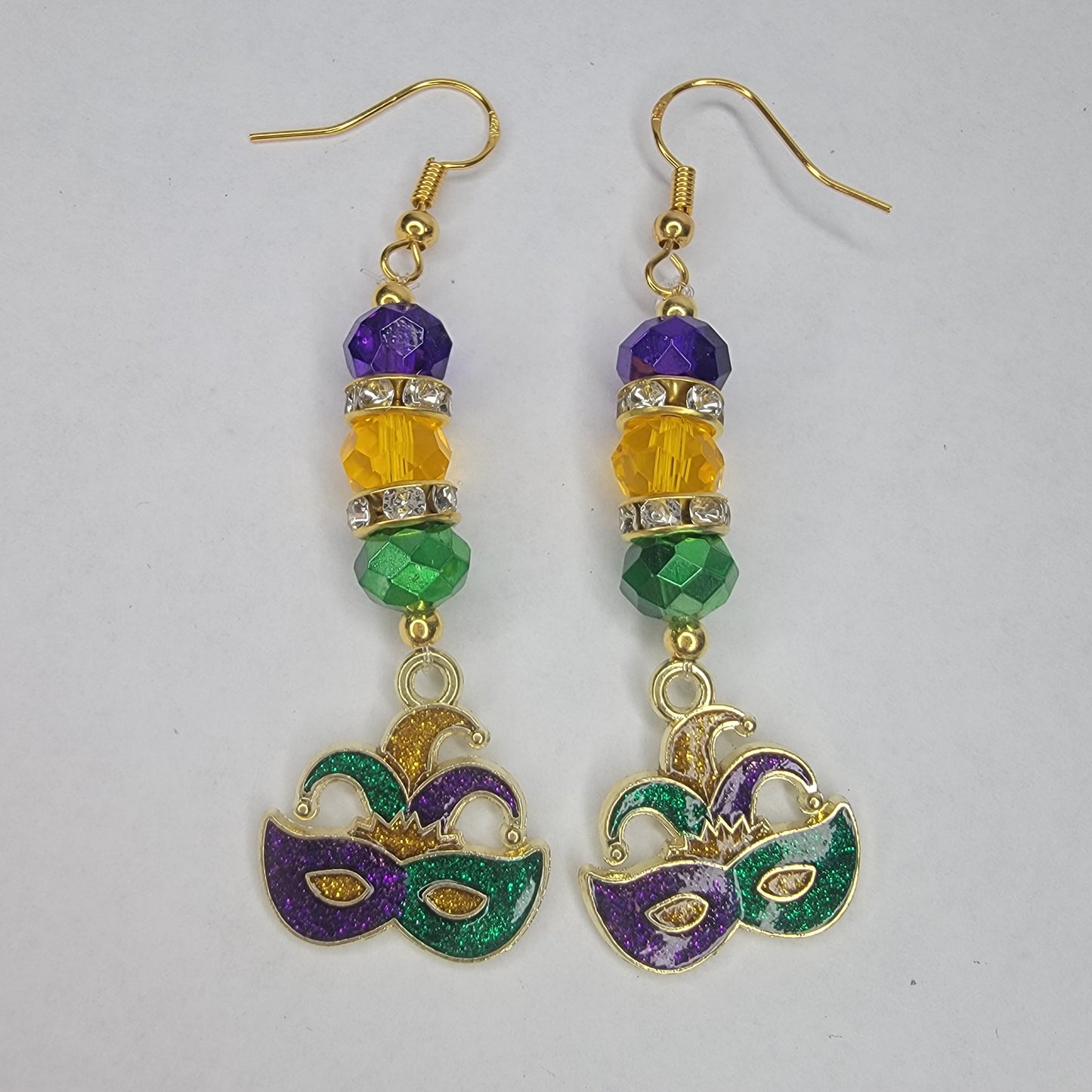 Handmade Mardi Gras Mask Earrings