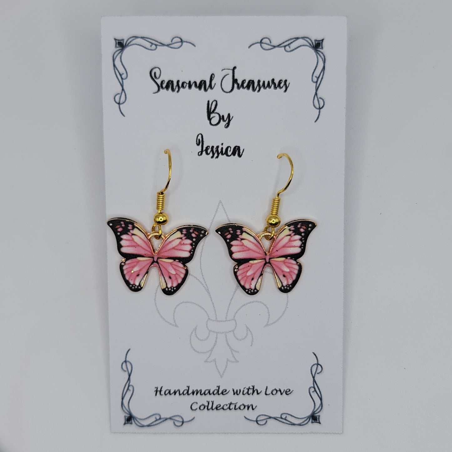 Handmade Butterfly Earrings in Gold Plated Sterling Silver