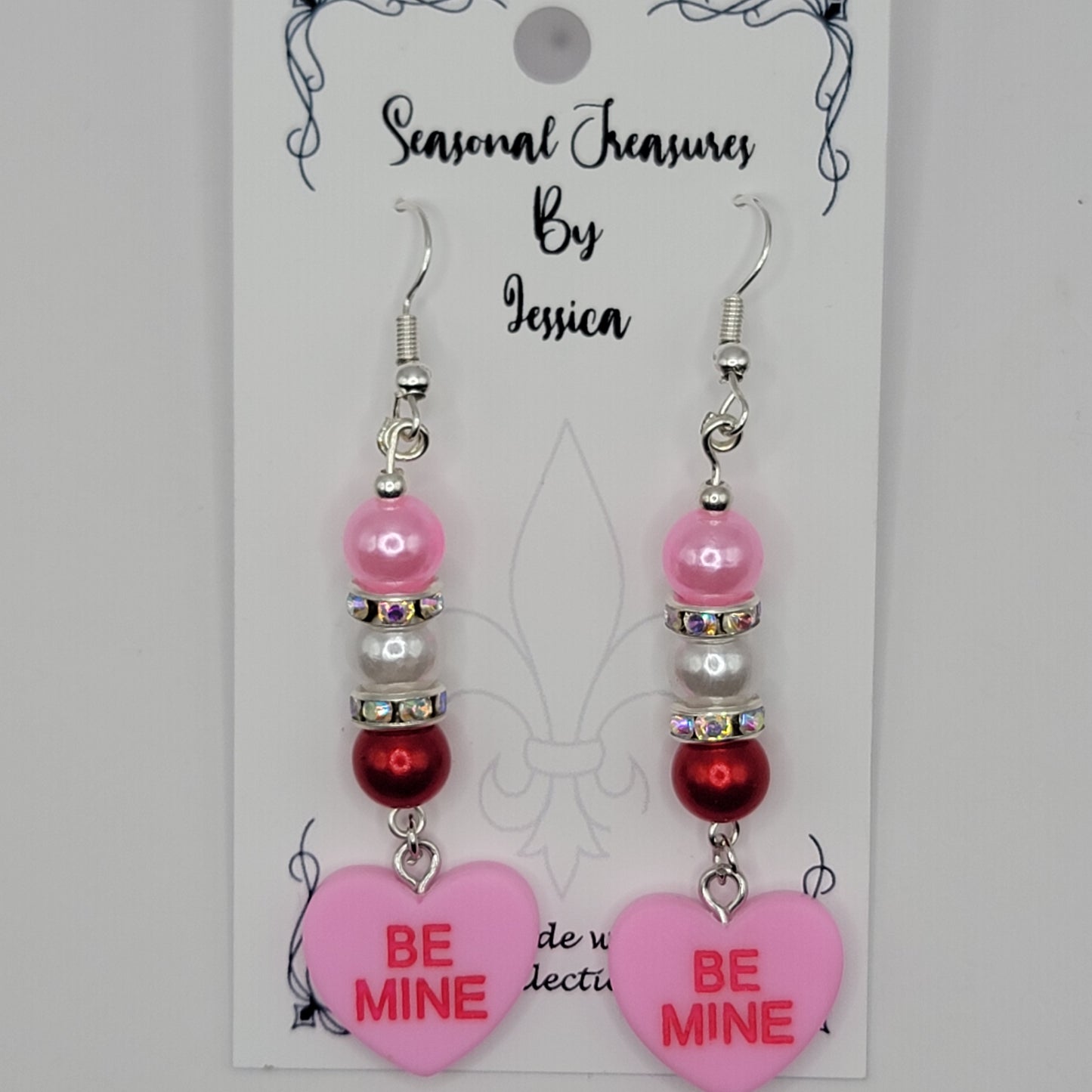 Valentine's Day Handmade Candy Heart Earrings
