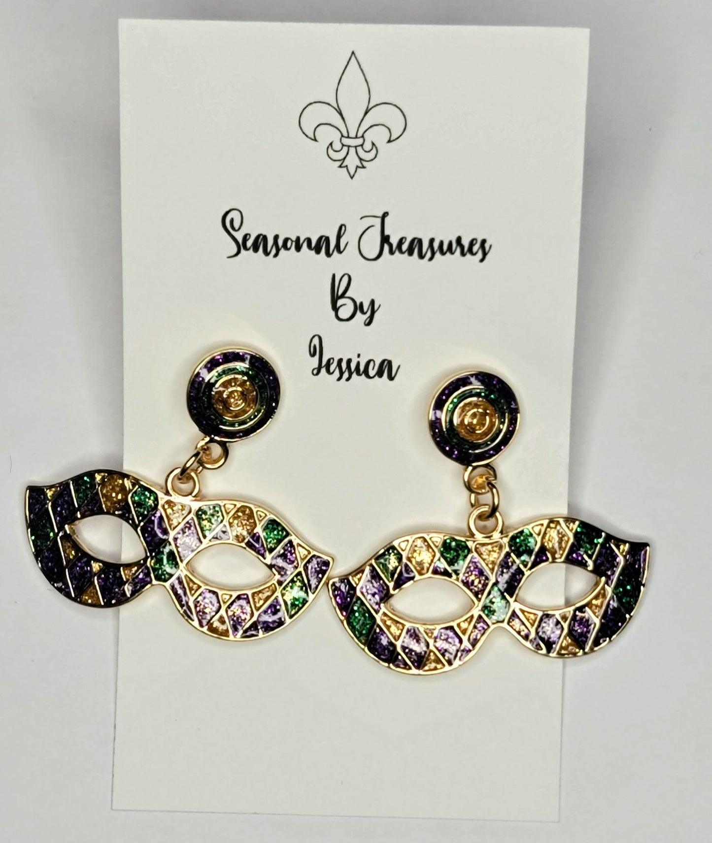 Mardi Gras Mask Earrings