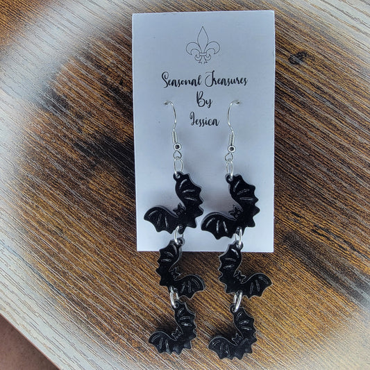 Halloween Bat Earrings