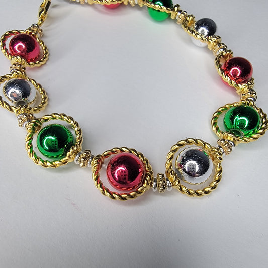 Handmade Beaded Christmas Bracelet