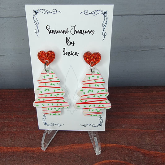 Christmas Cake Earrings