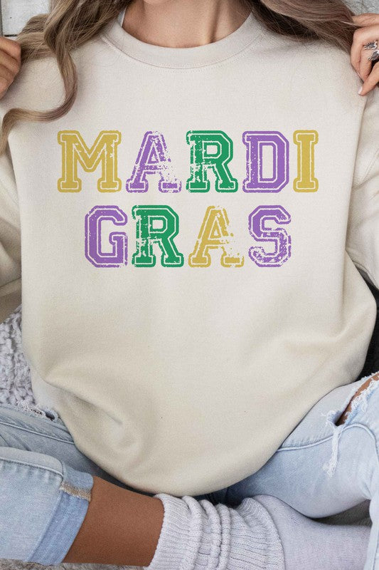 MARDI GRAS GRAPHIC SWEATSHIRT