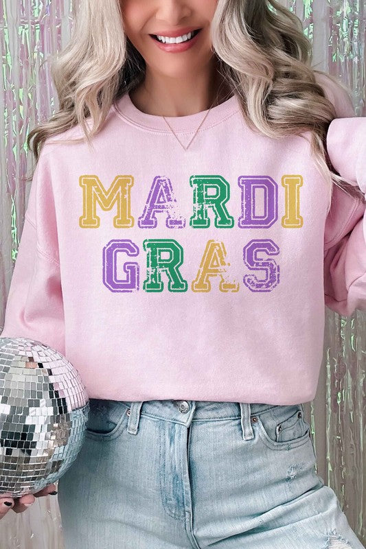 MARDI GRAS GRAPHIC SWEATSHIRT