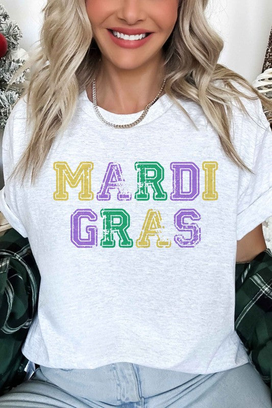 MARDI GRAS OVERSIZED GRAPHIC TEE