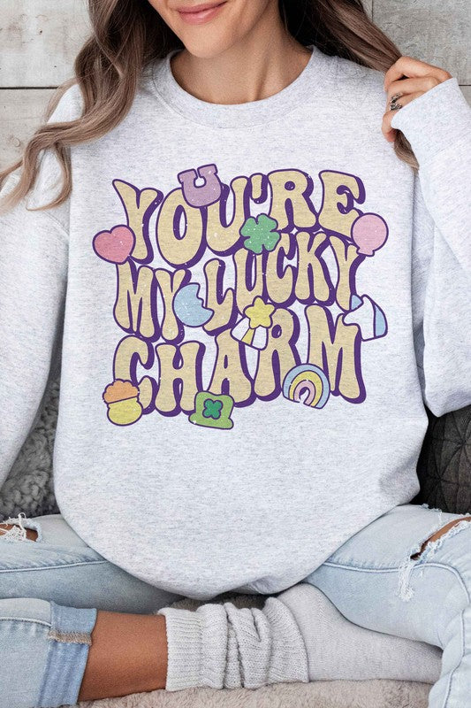 LUCKY CHARM ST PATRICKS OVERSIZED SWEATSHIRT