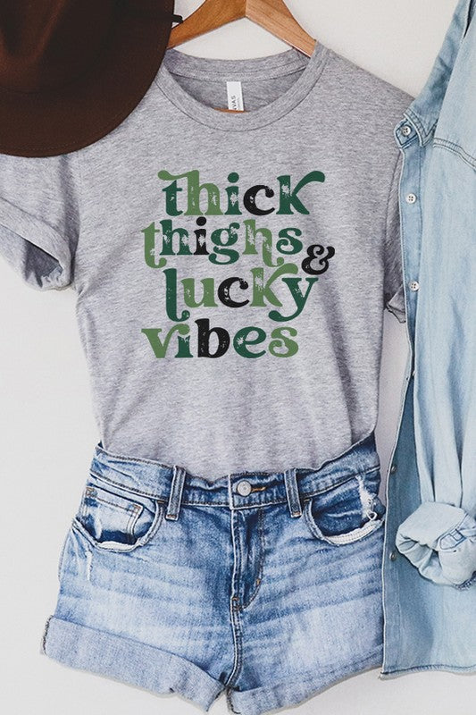 St. Patrick's Thick Thighs Lucky Vibes Tee