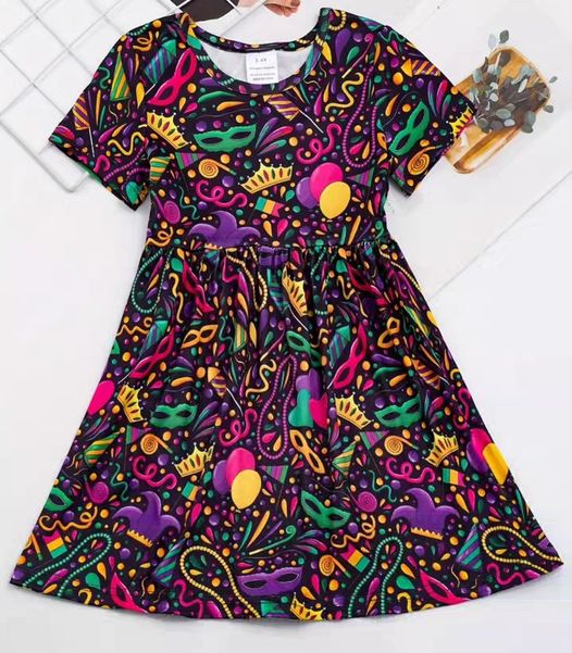 Mardi Gras Little Girls Dress