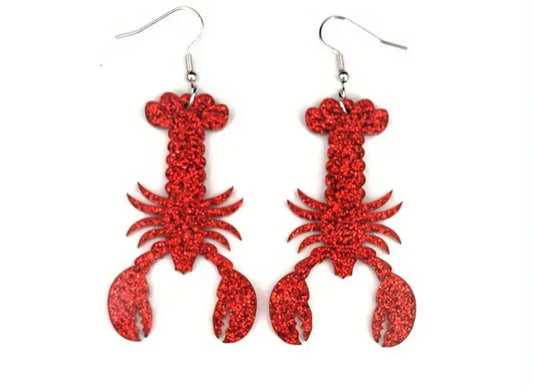 Mardi Gras Crawfish Earrings