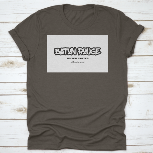 Typography design of baton rouge louisiana city text word in the