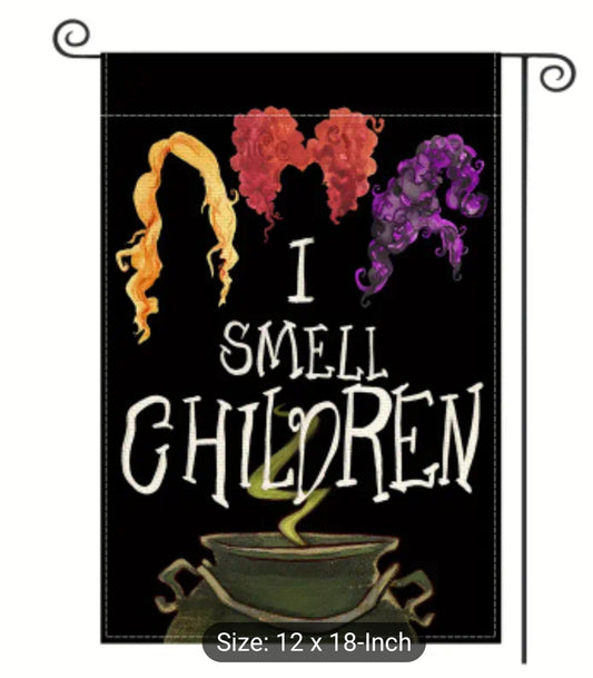 Halloween "I Smell Children" Hocus Pocus Garden Flag