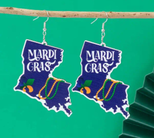 Mardi Gras Louisiana Earrings