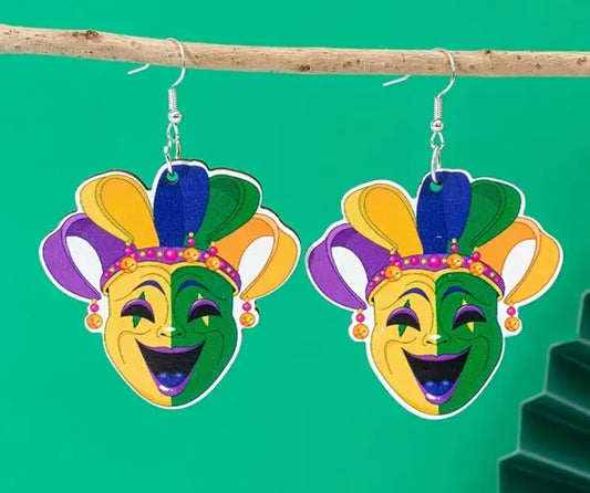 Mardi Gras Jester Earrings