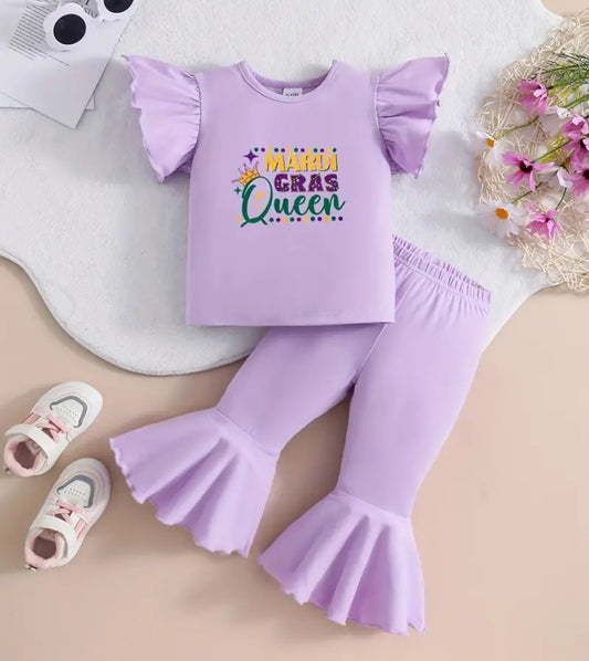 Mardi Gras Queen Baby Girls Outfit