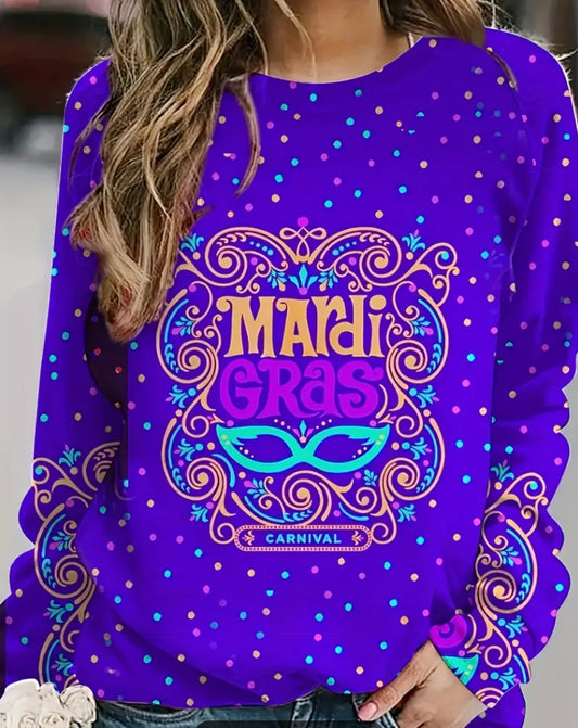 Mardi Gras Women's Shirt Purple