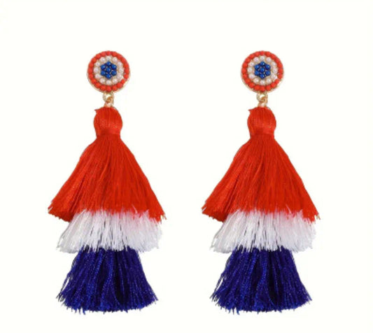 Red, White and Blue Earrings