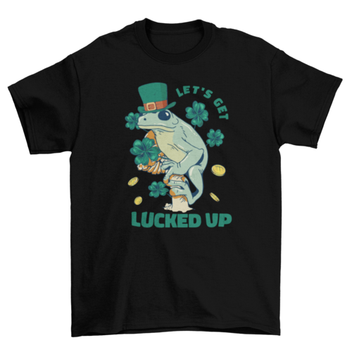 St patricks holiday frog t-shirt