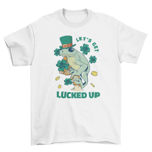 St patricks holiday frog t-shirt