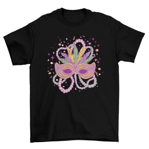 Mardi gras holiday mask t-shirt