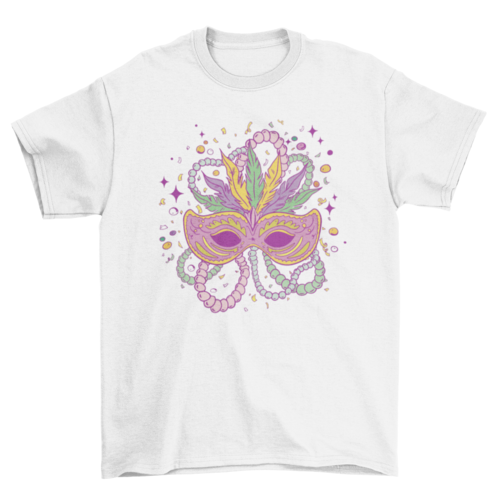 Mardi gras holiday mask t-shirt