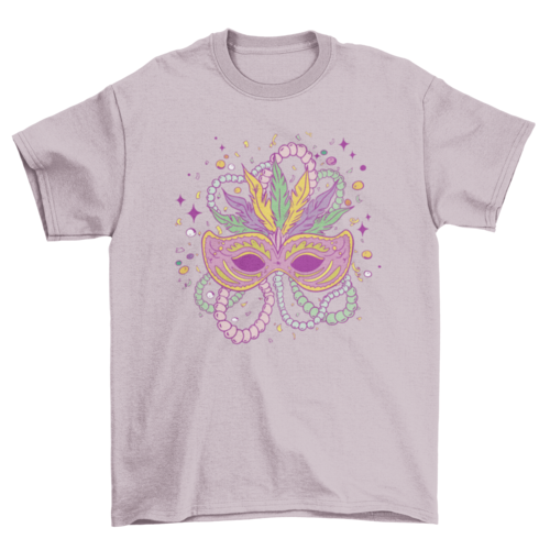 Mardi gras holiday mask t-shirt