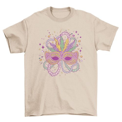 Mardi gras holiday mask t-shirt