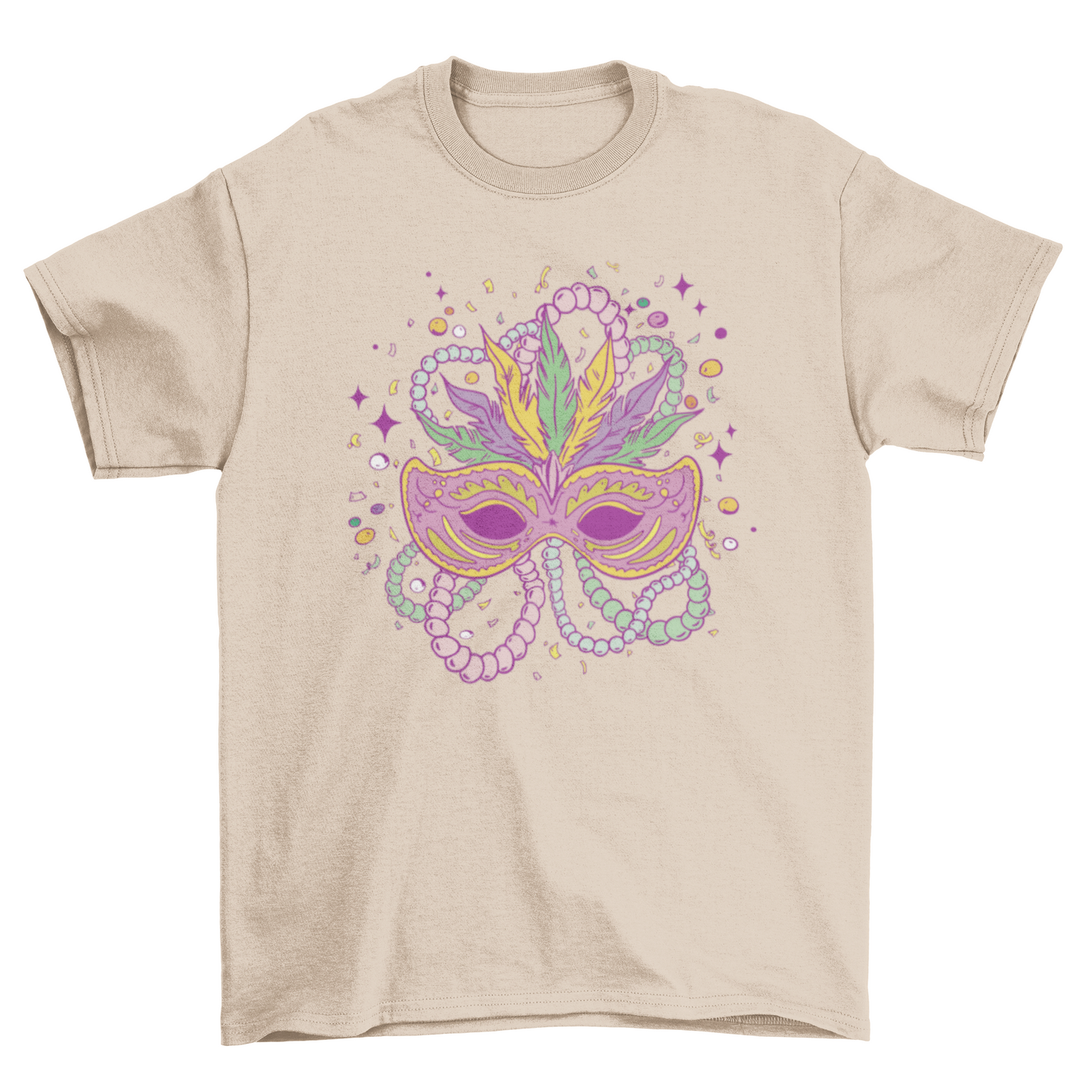 Mardi gras holiday mask t-shirt