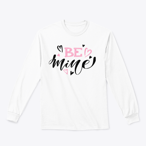 Be Mine  Love You Valentines Day Cute Hand Drawn Doodle t shirt Design