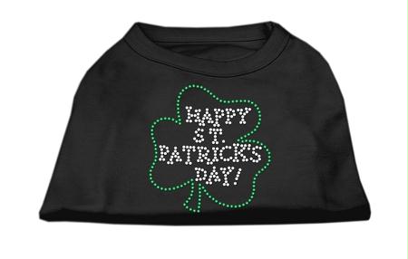 Mirage Pet Products 52-36 XLBK Happy St. Patricks Day Rhinestone Shirt