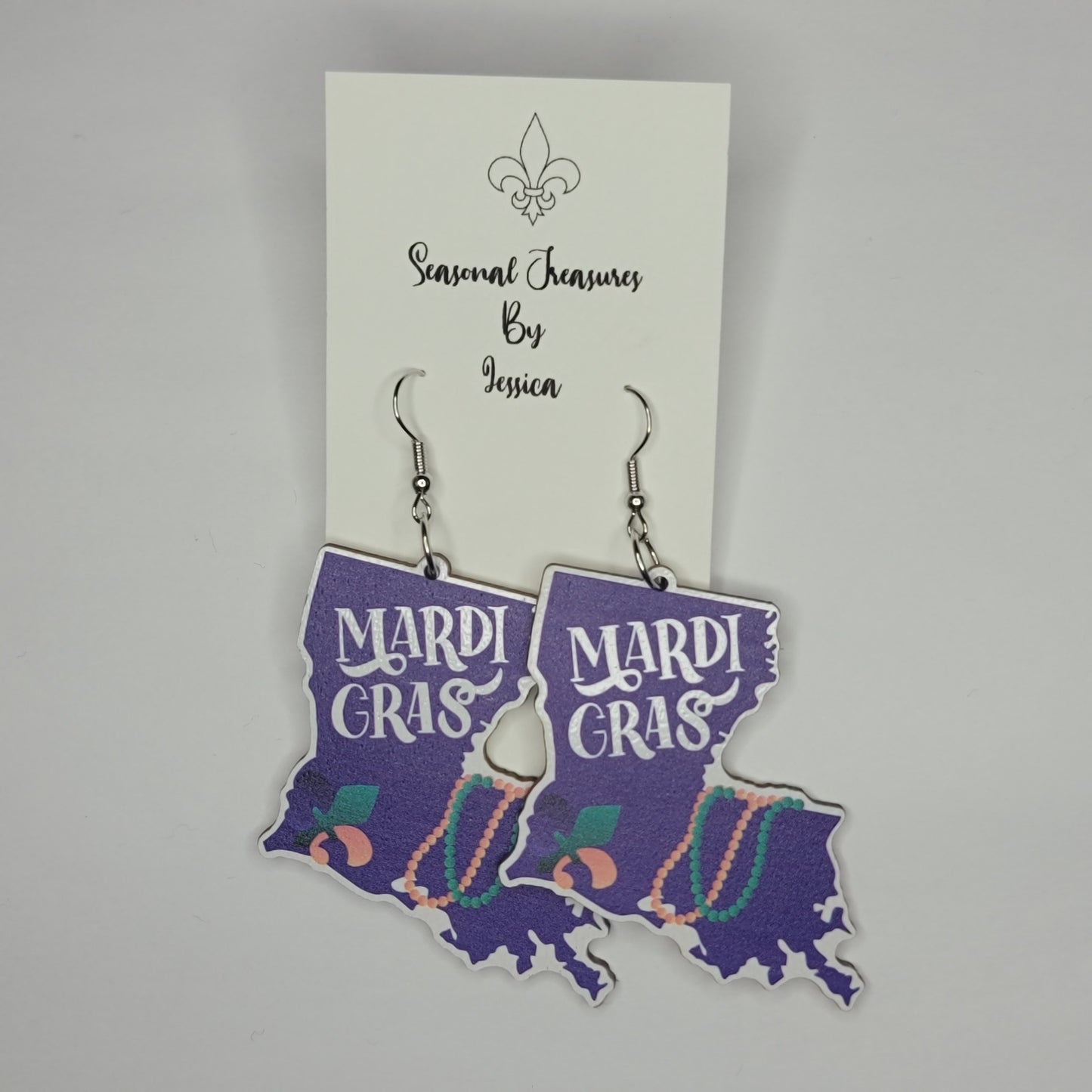 Mardi Gras Louisiana Earrings