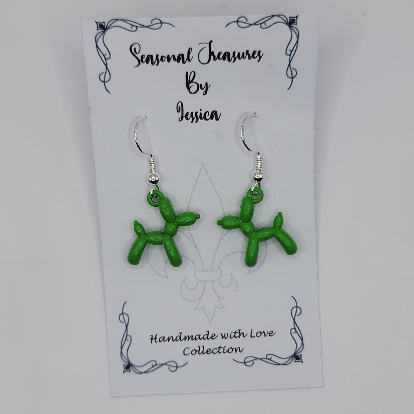 Handmade Balloon Dog Earrings