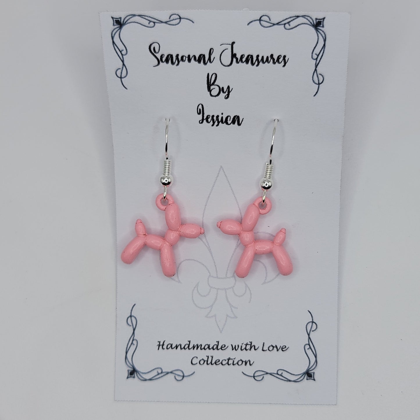 Handmade Balloon Dog Earrings